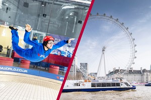 iFLY Indoor Skydiving at the O2 with River Thames Hop On Hop Off Sightseeing Cruise for Two Image 1